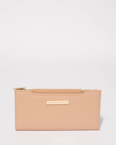 Natural Removable Card Section Wallet