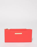 Coral Removable Card Section Wallet