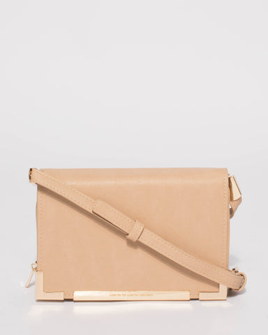 Beige Jaz Crossbody Bag