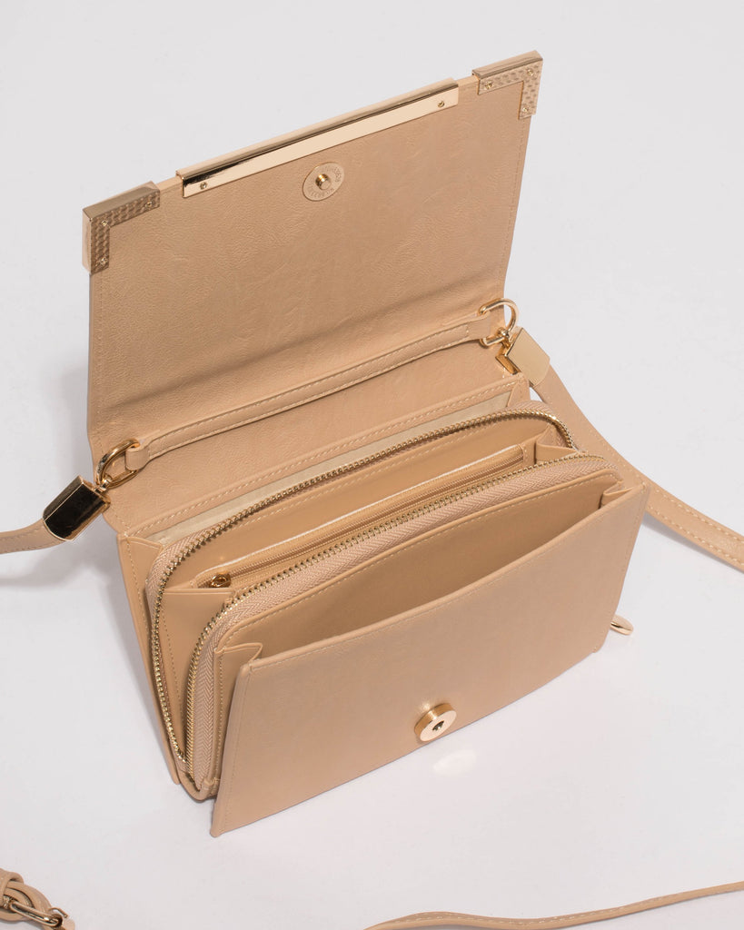Beige Jaz Crossbody Bag