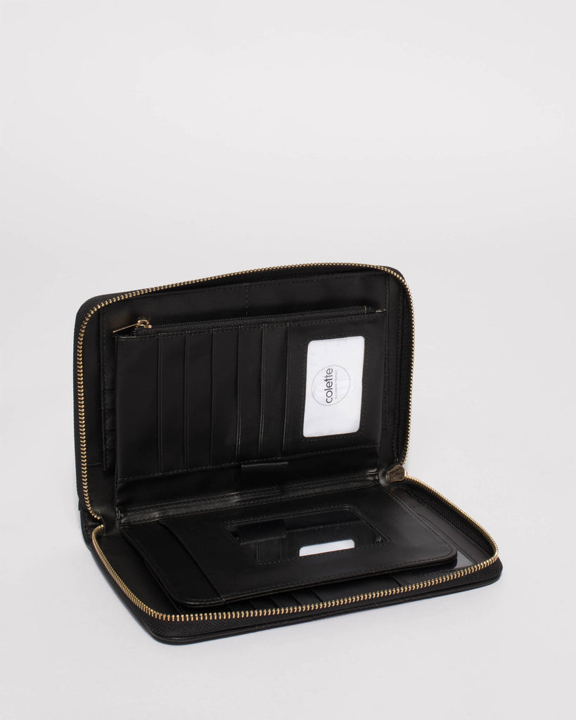 Black Talissa Panel Travel Wallet