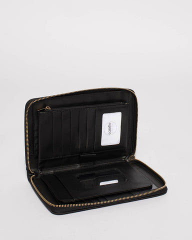 Black Talissa Panel Travel Wallet