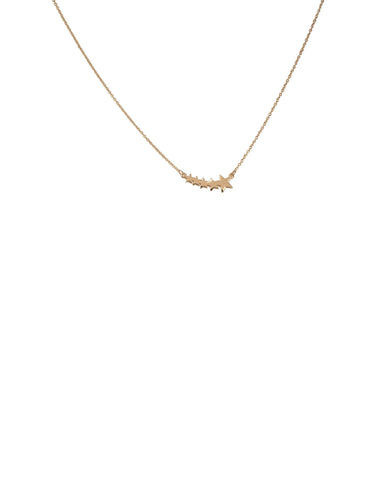 Gold Tone Gradual Star Fine Necklace