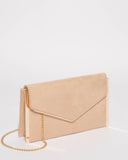 Nude Mila Large Evening Clutch Bag