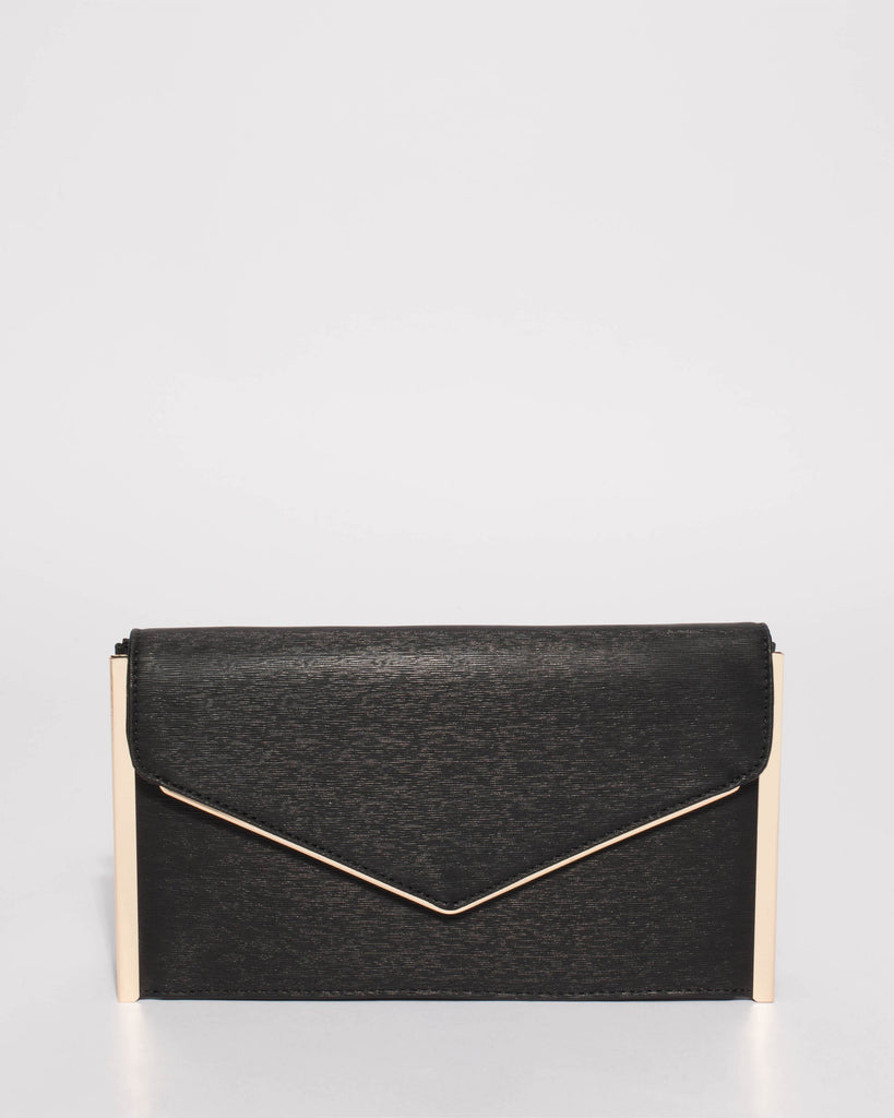 Black Mila Large Evening Clutch Bag