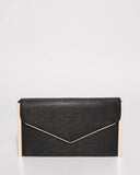 Black Mila Large Evening Clutch Bag