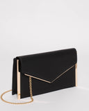 Black Mila Large Evening Clutch Bag