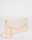 Light Gold Mila Large Evening Clutch Bag