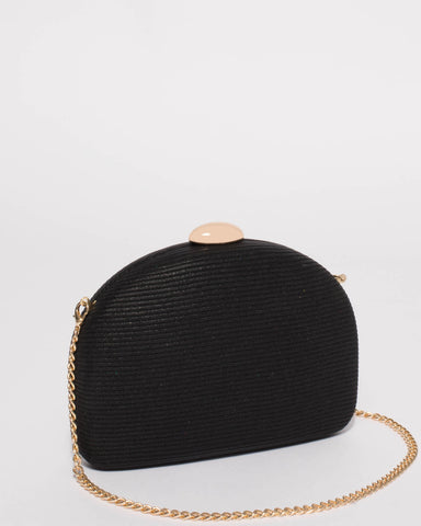 Black Erica Hardcase Clutch Bag