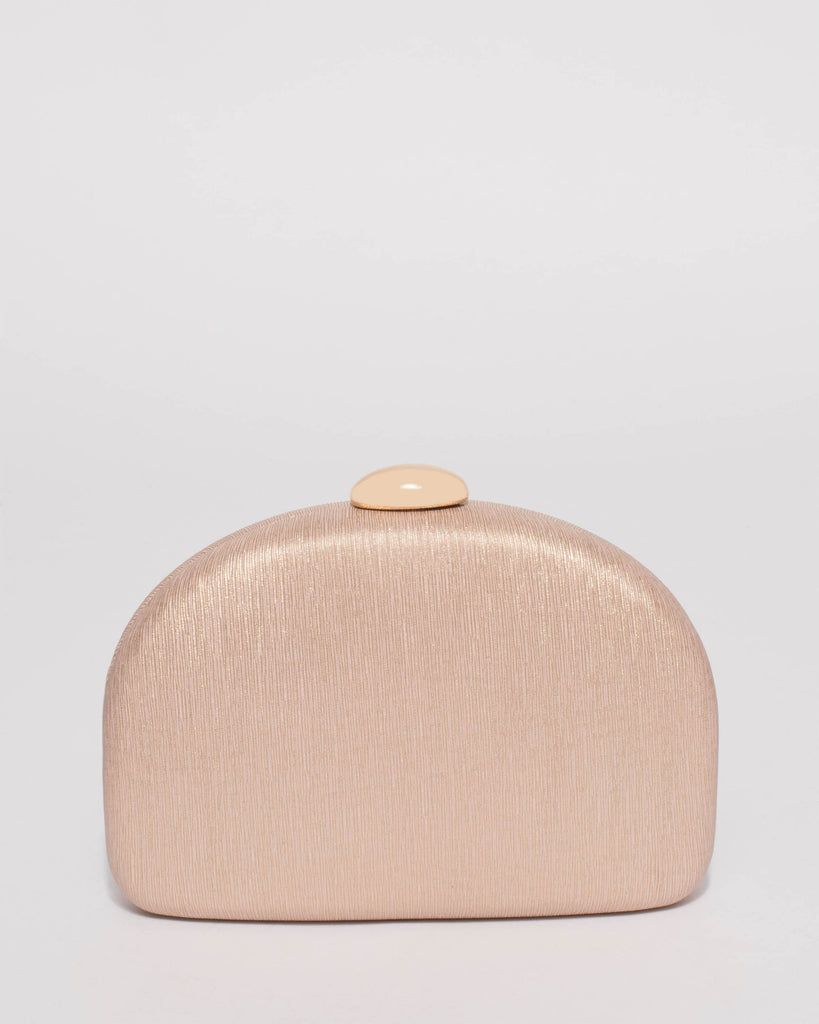 Rose Gold Erica Hardcase Clutch Bag