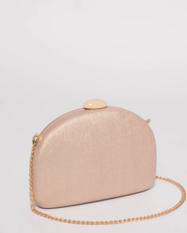 Rose Gold Erica Hardcase Clutch Bag