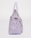 Purple Smooth Baby Travel Bag With Gold Hardware