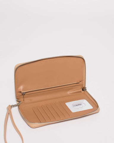 Beige Sofia Mobile Wallet