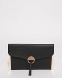 Black Ramona Envelope Clutch Bag