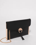 Black Ramona Envelope Clutch Bag