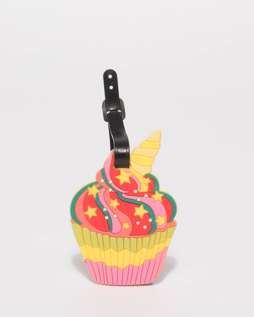 Multi Colour Cupcake Luggage Tag
