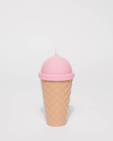 Pink Ice Cream Smoothie Cup