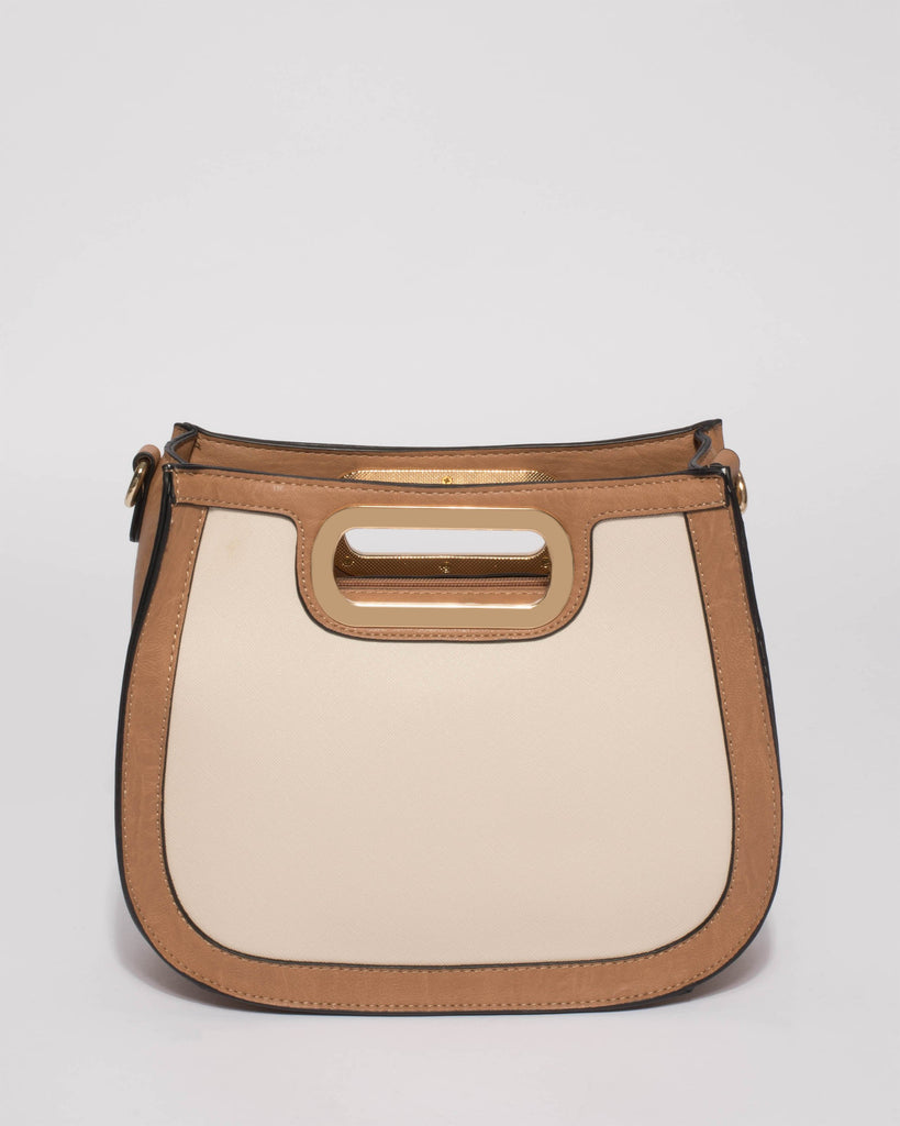 Natural Jana Structured Tote Bag
