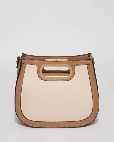 Natural Jana Structured Tote Bag