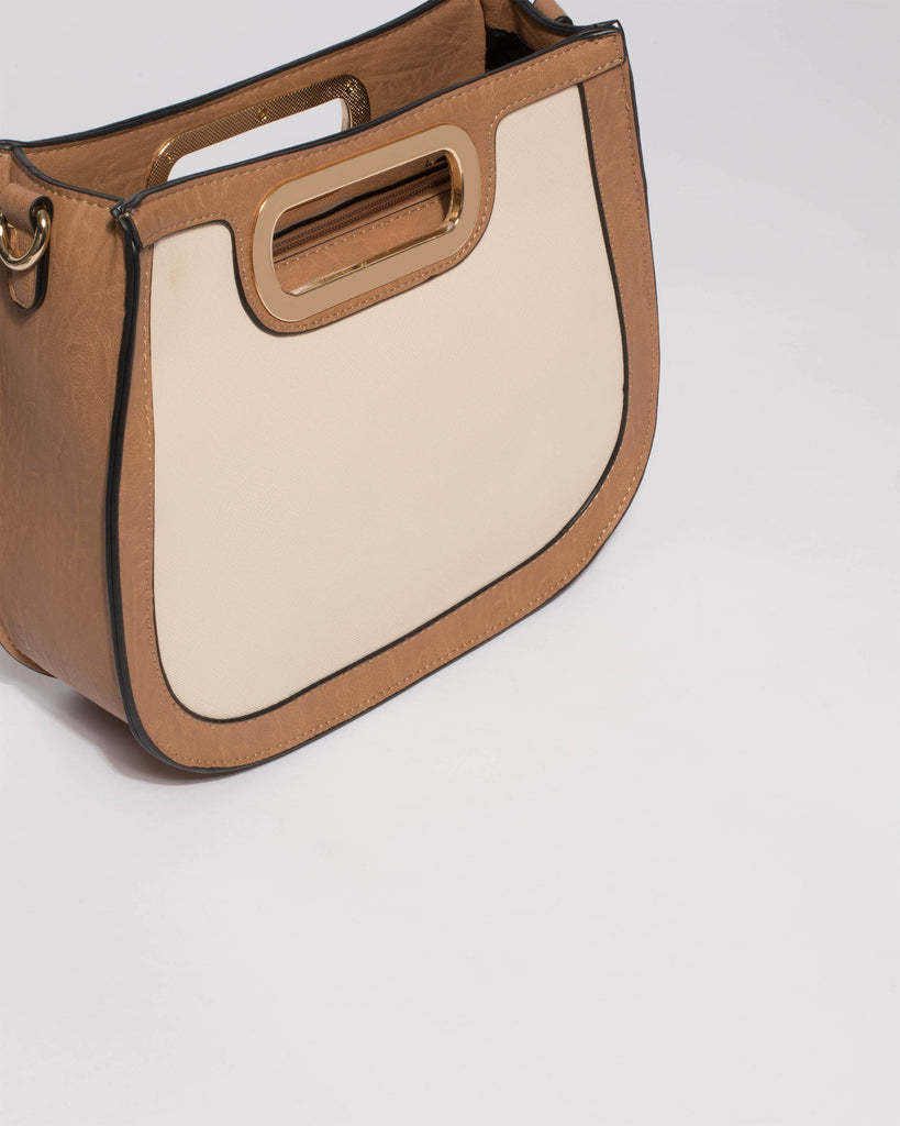 Natural Jana Structured Tote Bag