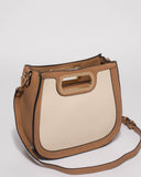 Natural Jana Structured Tote Bag