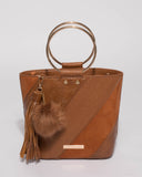 Tan Emma Ring Bucket Mini Bag