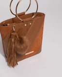 Tan Emma Ring Bucket Mini Bag