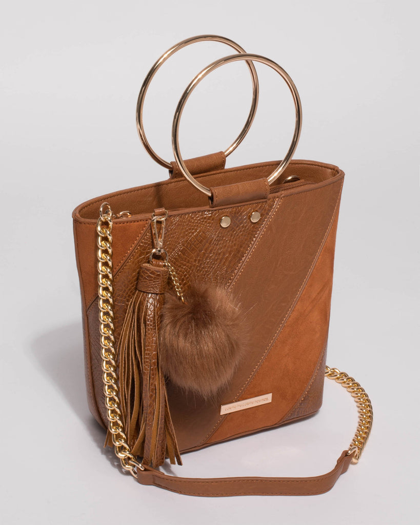 Tan Emma Ring Bucket Mini Bag