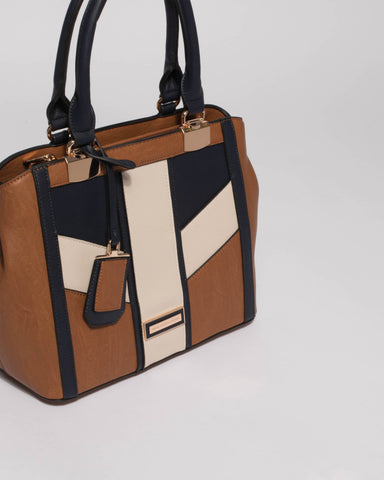 Multi Colour Harper Panel Medium Tote Bag