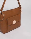Tan Maya Large Tote Bag
