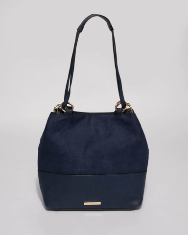 Navy Scarlett Slouch Tote Bag