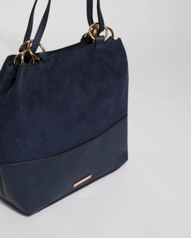 Navy Scarlett Slouch Tote Bag