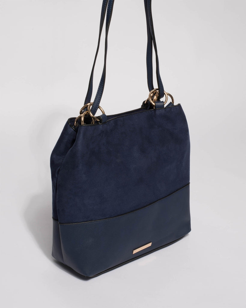 Navy Scarlett Slouch Tote Bag