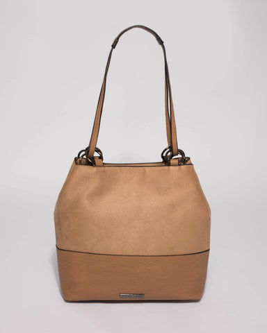 Caramel Scarlett Slouch Tote Bag