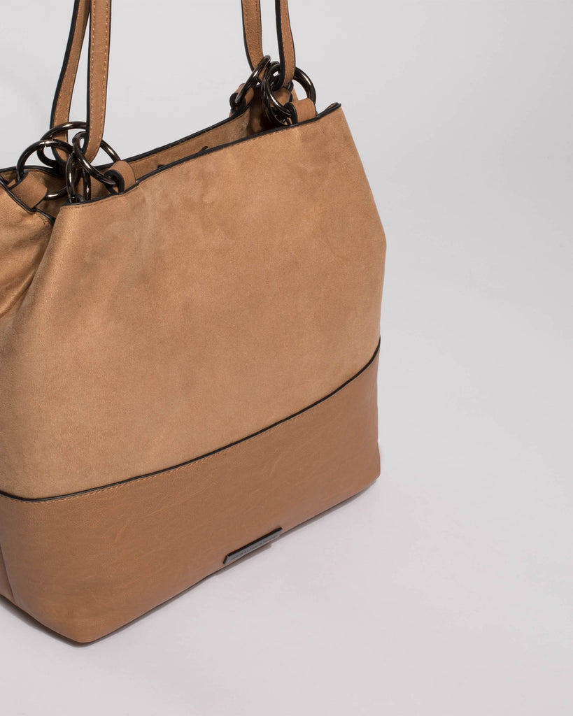 Caramel Scarlett Slouch Tote Bag