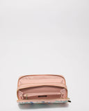 Multi Colour Double Zip Around Wallet