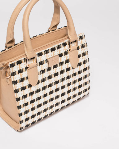 Natural Sia Weave Tote Bag
