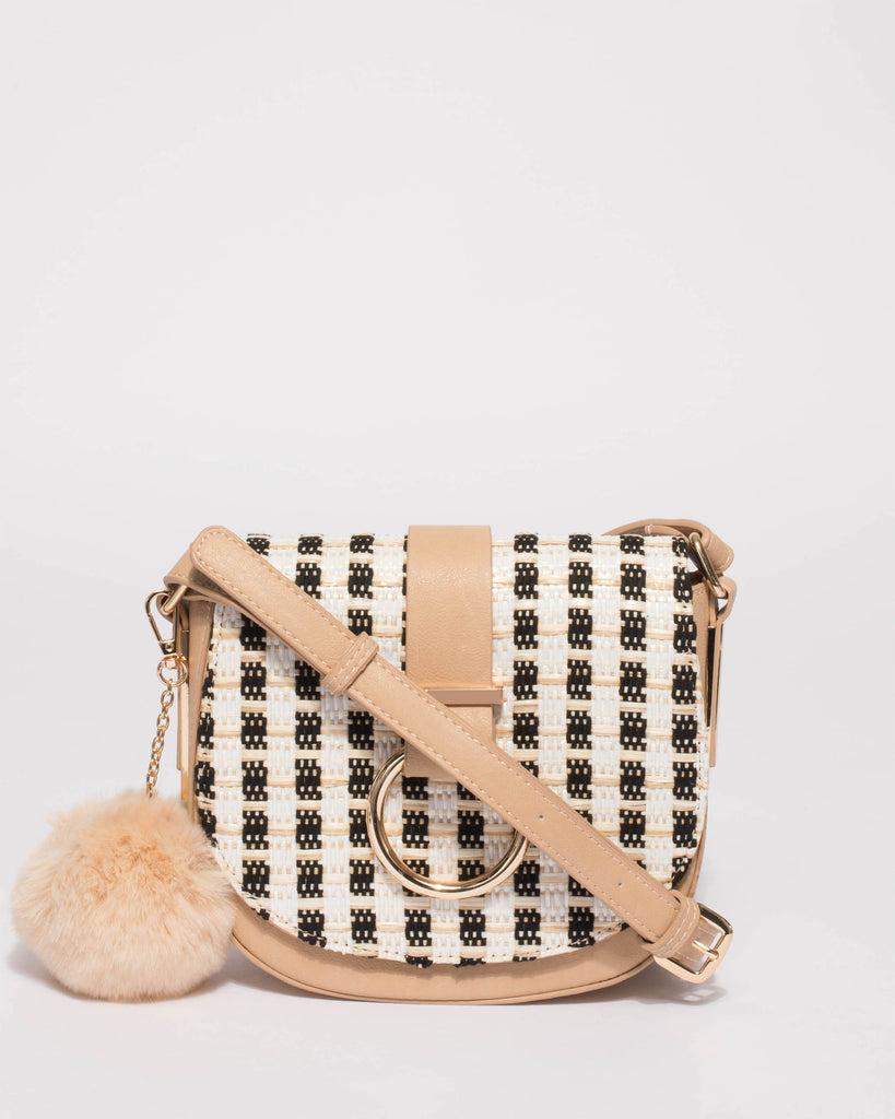 Natural Lindsey Ring Crossbody Bag