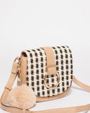 Natural Lindsey Ring Crossbody Bag