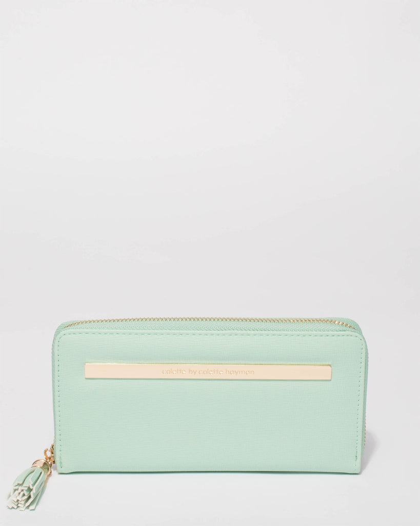Mint Green Nina Embossed Wallet