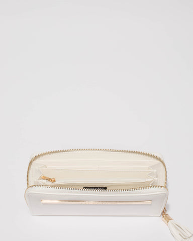 White Nina Embossed Wallet