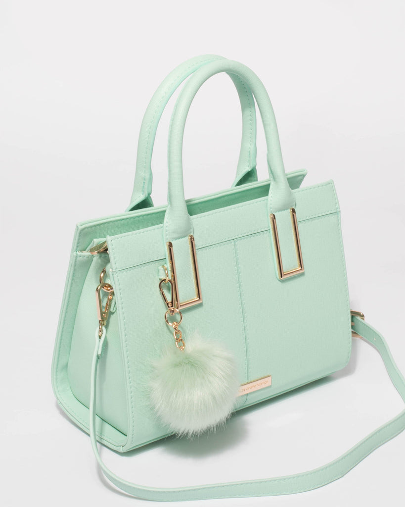 Mint Green Stef Pom Pom Mini Bag