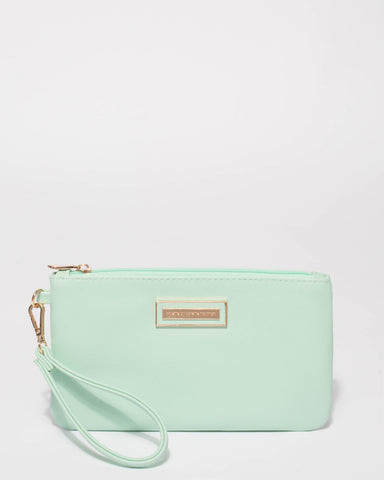 Mint Green Brook Plate Wristlet