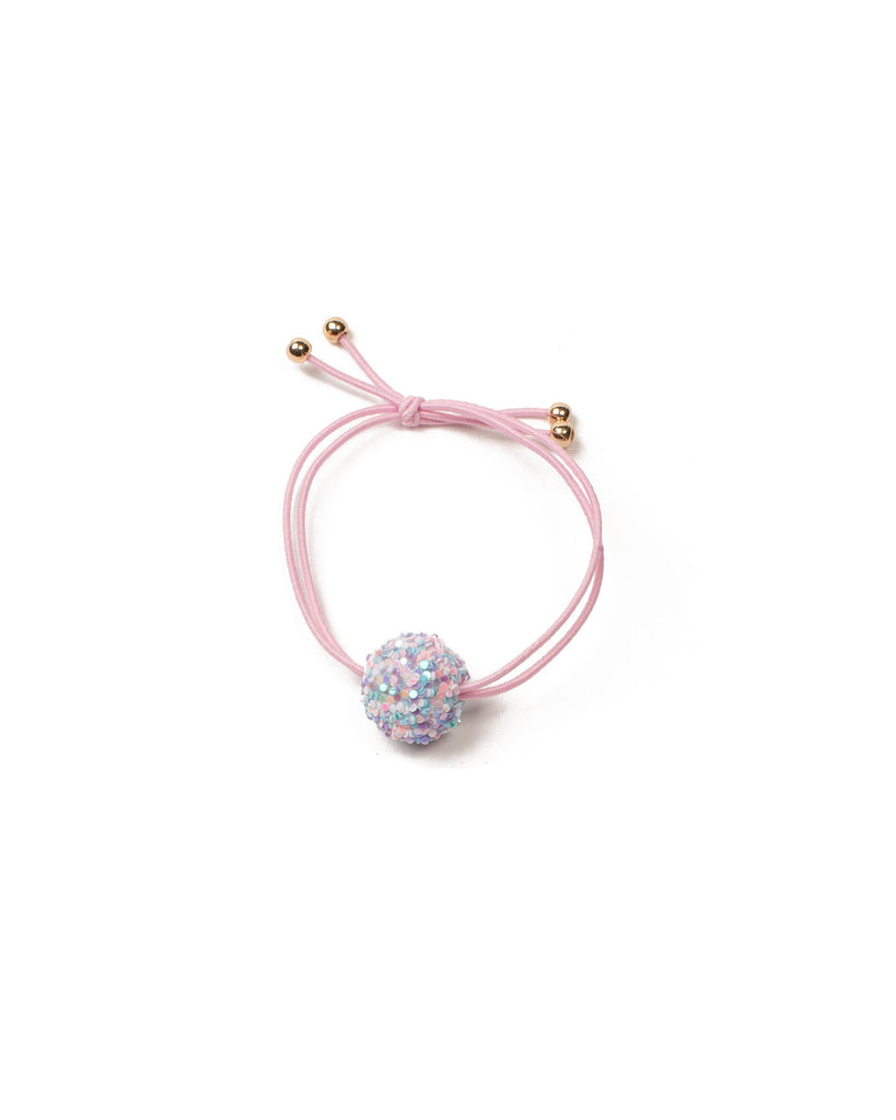 Pink Glitter Ball Hair Tie