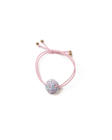 Pink Glitter Ball Hair Tie