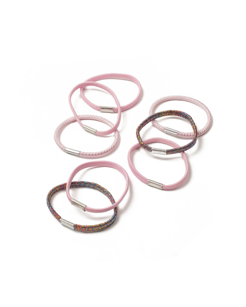 Pink Multi Pack Metallic Hair Tie
