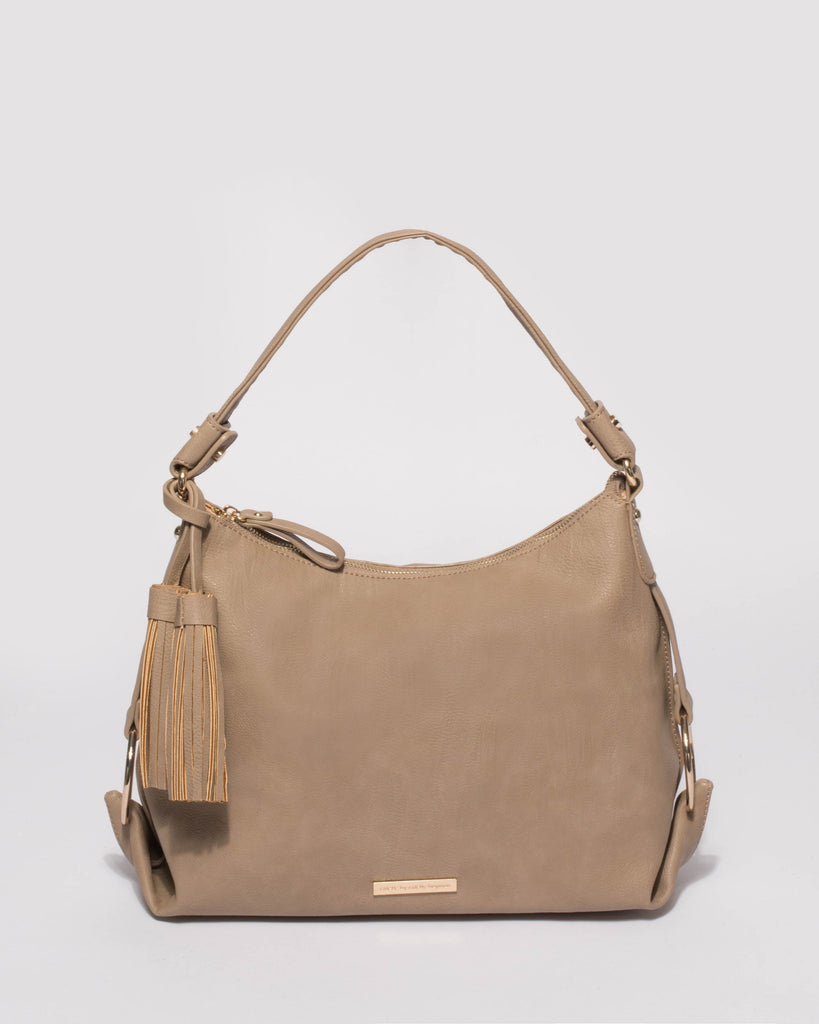 Taupe Natalie Slouch Tote Bag