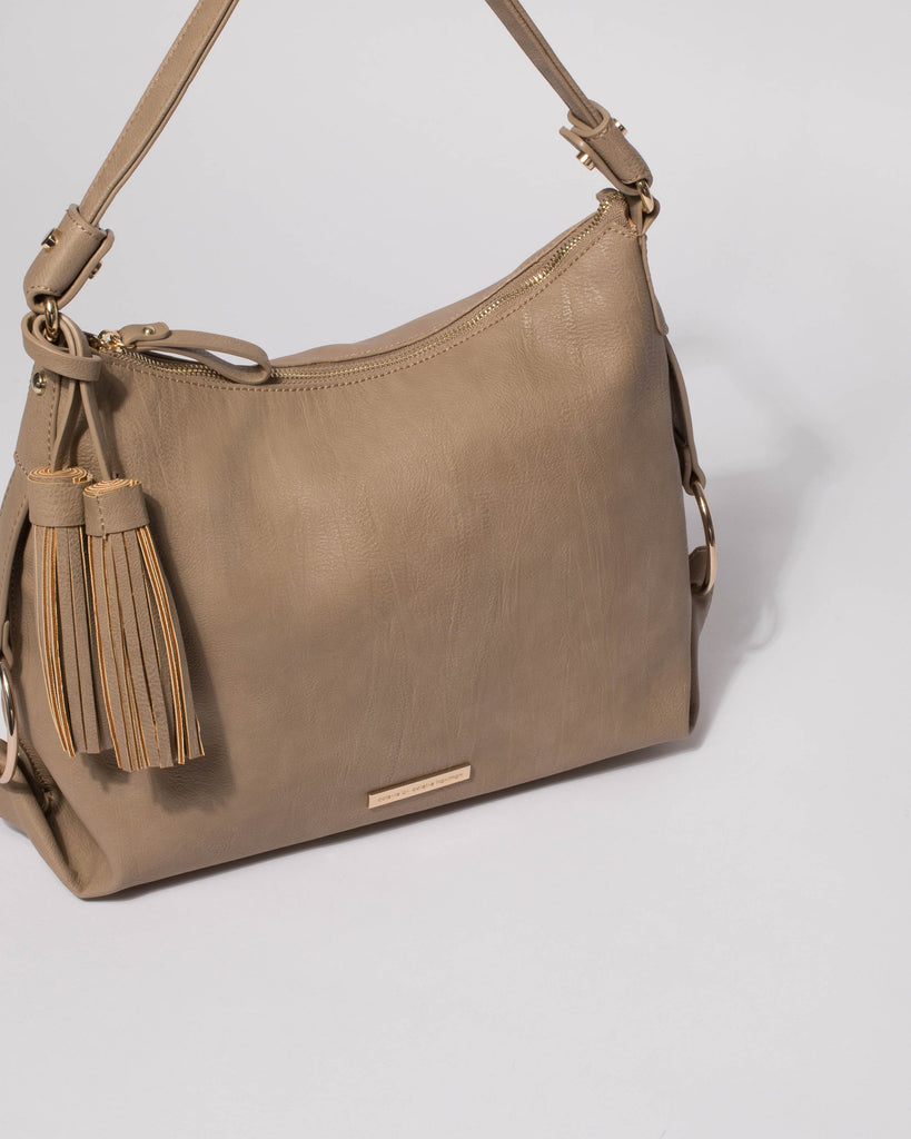 Taupe Natalie Slouch Tote Bag