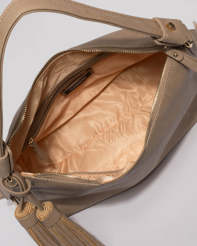 Taupe Natalie Slouch Tote Bag