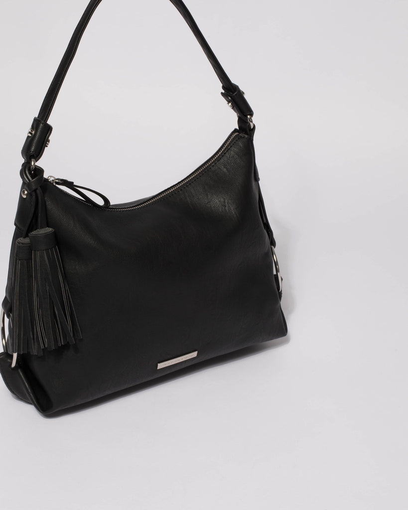Black Natalie Slouch Tote Bag